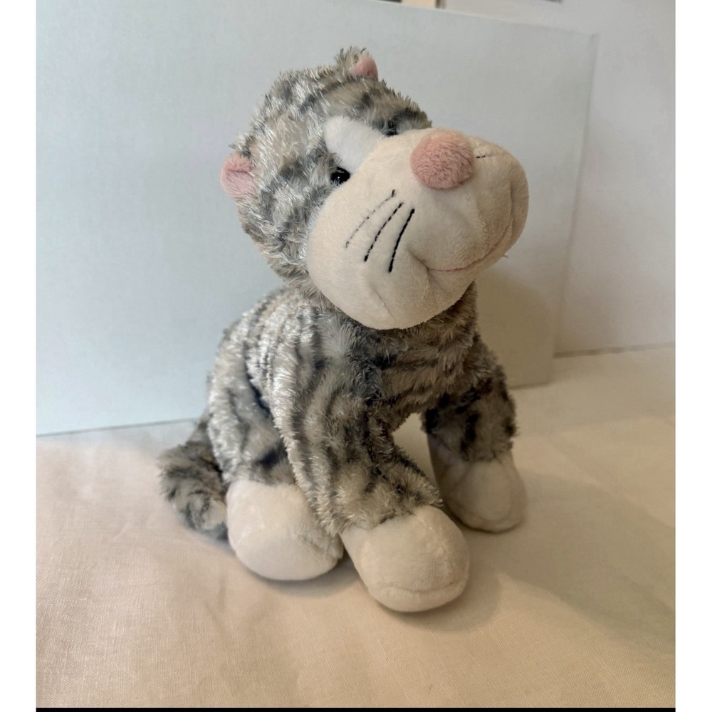 Webkinz Sterling Cheeky Cat HM496 Gray Striped Cat Plush Ganz No Code